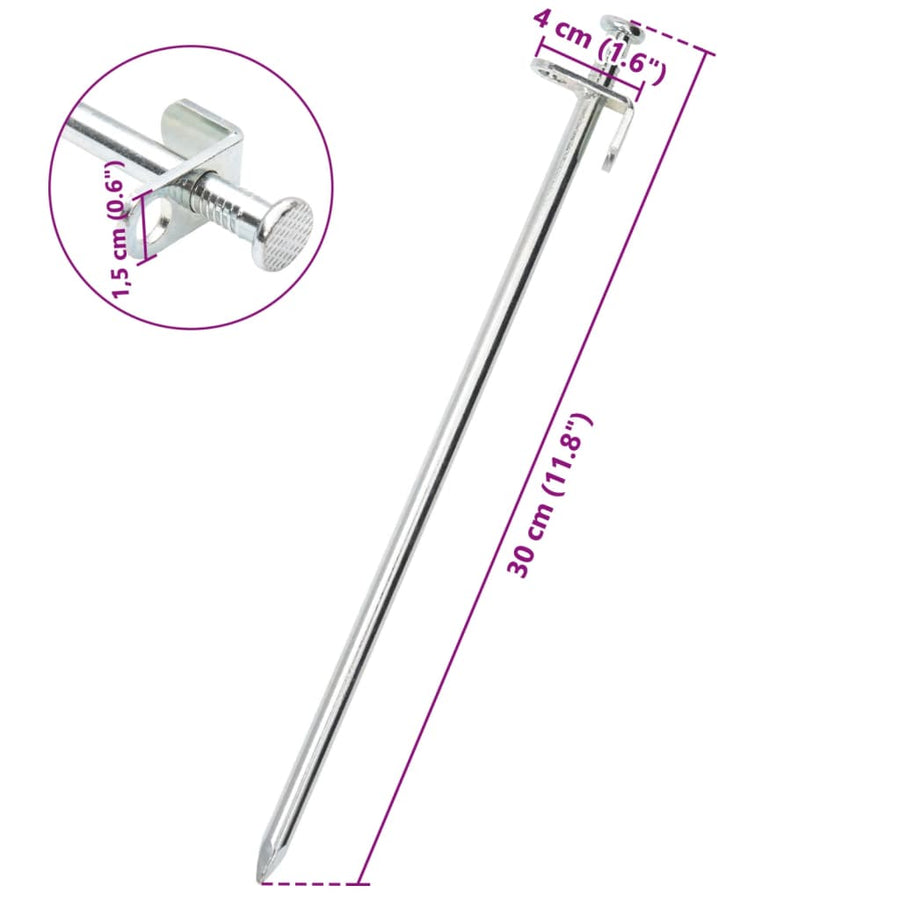 Tentharingen 24 st 8 mm 30 cm gegalvaniseerd staal