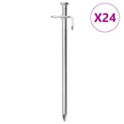 Tent pegs 24 pcs 8 mm 19.5 cm galvanized steel