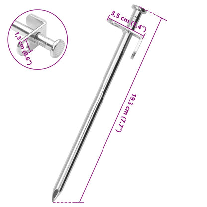 Tentharingen 24 st 8 mm 19,5 cm gegalvaniseerd staal