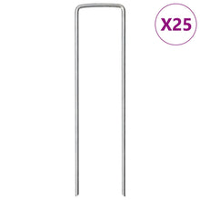 Grondharingen 25 st U-vormig 15x3,5 cm gegalvaniseerd staal