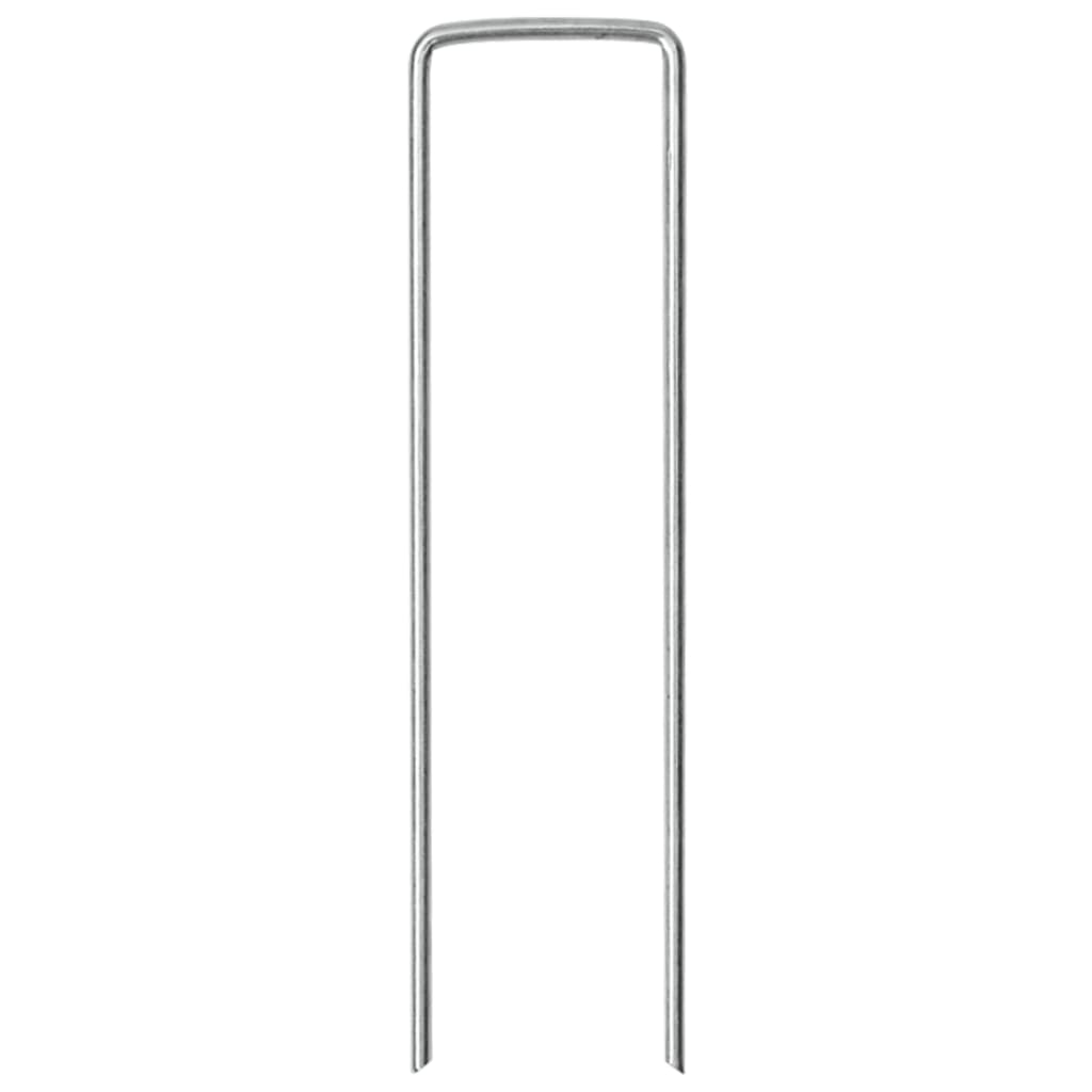 Grondharingen 25 st U-vormig 15x3,5 cm gegalvaniseerd staal