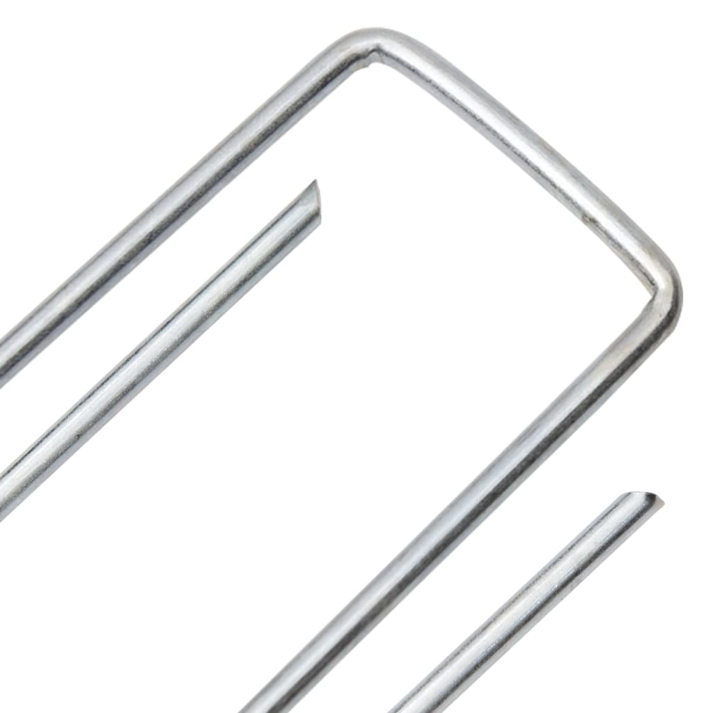Grondharingen 25 st U-vormig 15x3,5 cm gegalvaniseerd staal