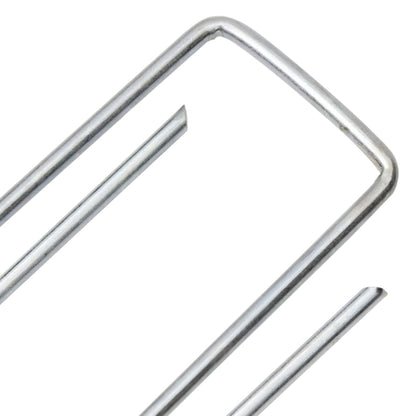 Grondharingen 25 st U-vormig 15x3,5 cm gegalvaniseerd staal