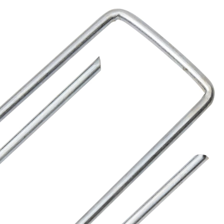 Grondharingen 25 st U-vormig 15x3,5 cm gegalvaniseerd staal