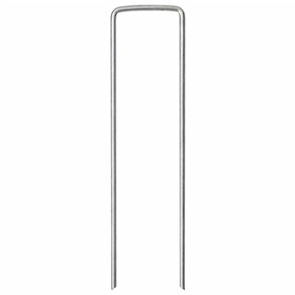 Grondharingen 50 st U-vormig 15x3,5 cm gegalvaniseerd staal