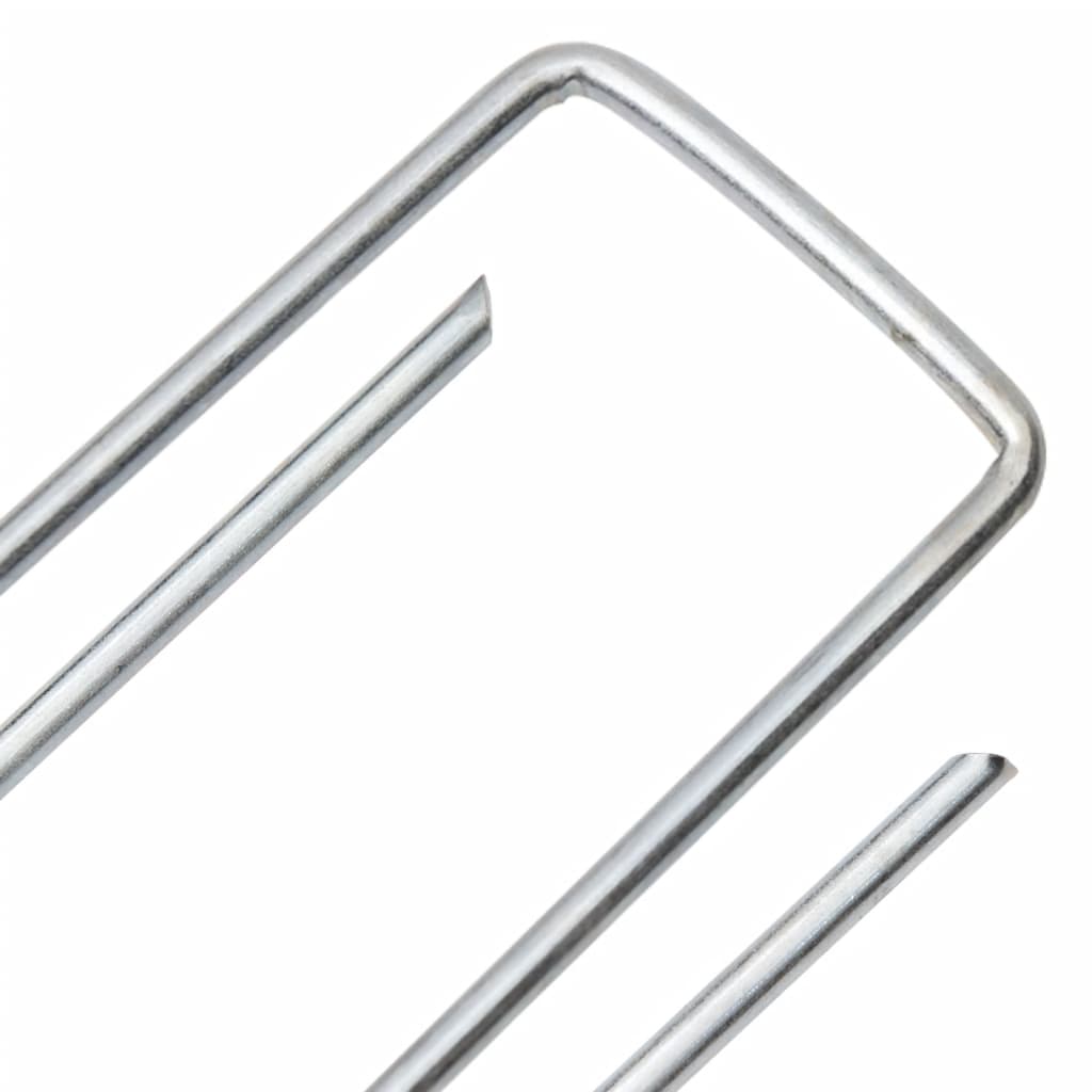 Grondharingen 50 st U-vormig 15x3,5 cm gegalvaniseerd staal