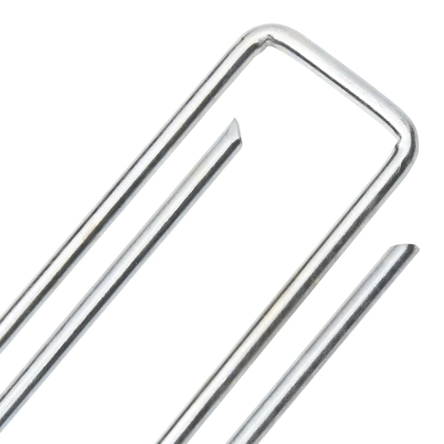 Grondharingen 25 st U-vormig 20x4 cm gegalvaniseerd staal
