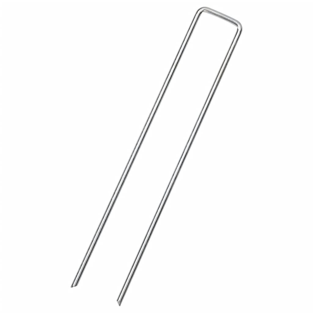 Grondharingen 50 st U-vormig 20x4 cm gegalvaniseerd staal
