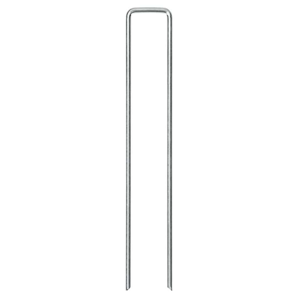 Grondharingen 50 st U-vormig 20x4 cm gegalvaniseerd staal