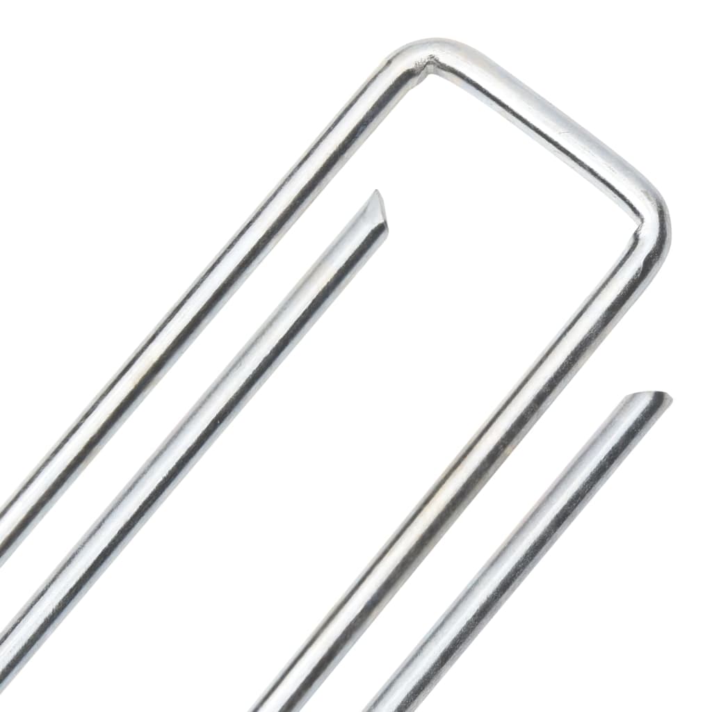 Grondharingen 50 st U-vormig 20x4 cm gegalvaniseerd staal