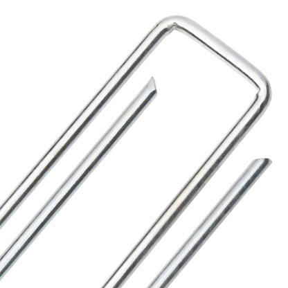 Grondharingen 50 st U-vormig 20x4 cm gegalvaniseerd staal