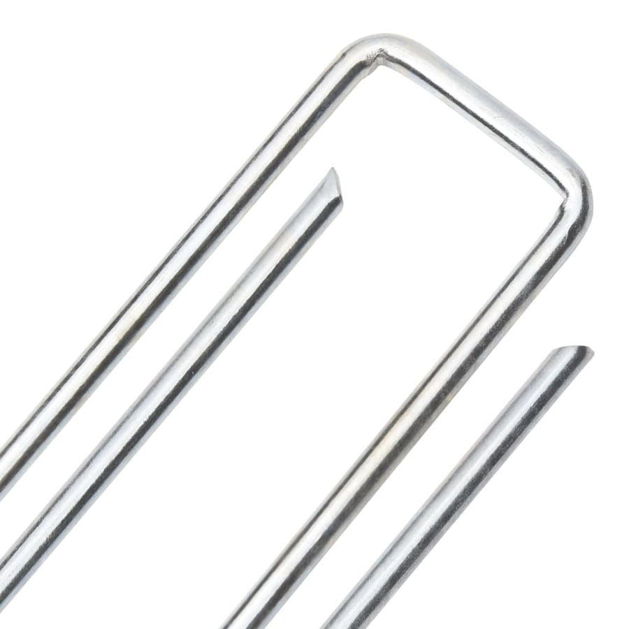 Grondharingen 50 st U-vormig 20x4 cm gegalvaniseerd staal