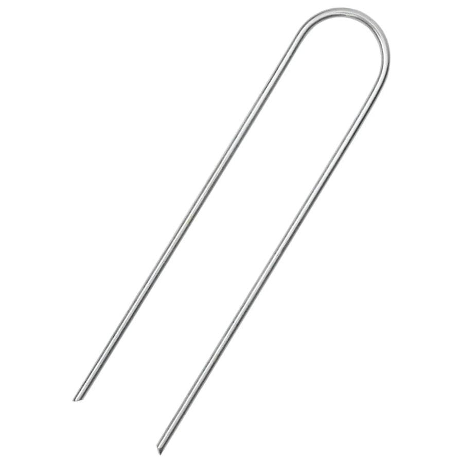 Grondharingen 25 st U-vormig 15x3,5 cm gegalvaniseerd staal