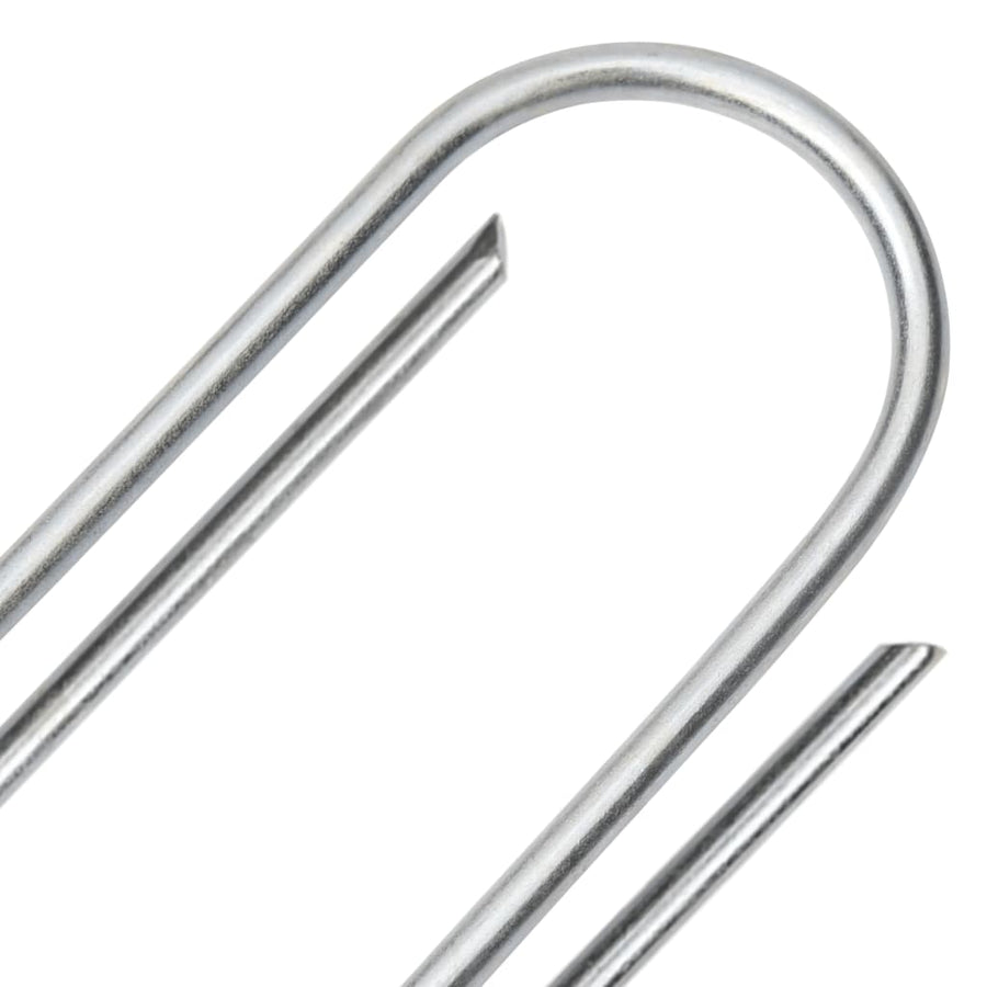 Grondharingen 25 st U-vormig 15x3,5 cm gegalvaniseerd staal
