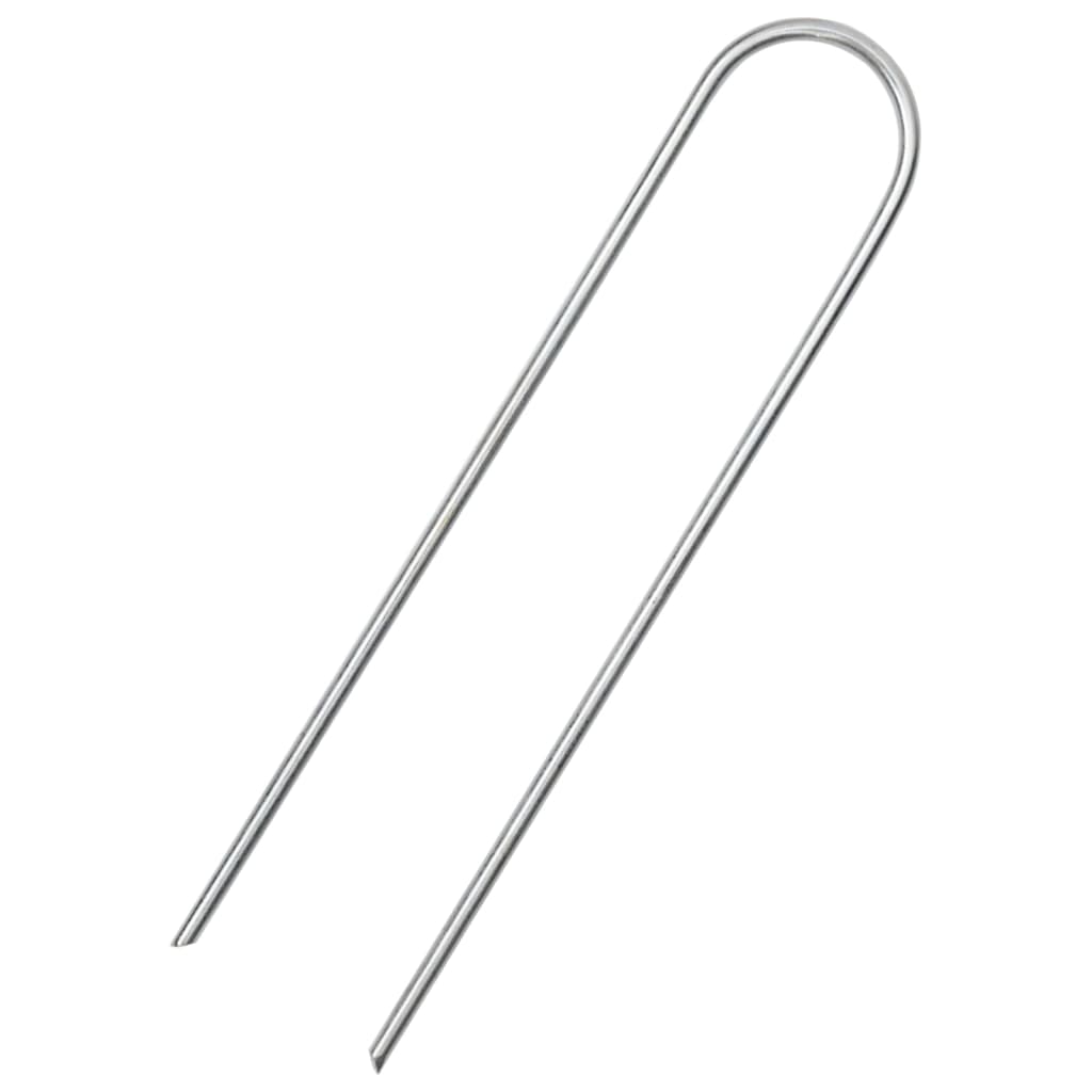 Grondharingen 50 st U-vormig 15x3,5 cm gegalvaniseerd staal