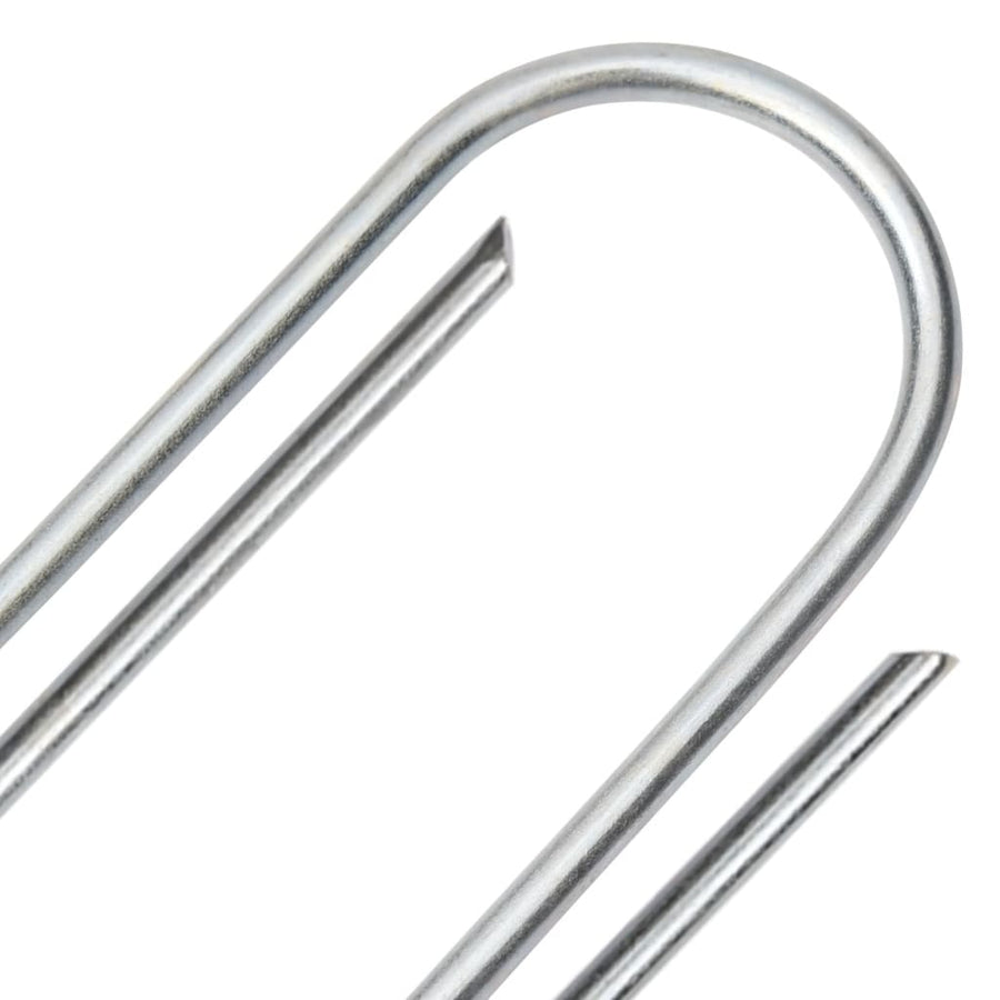 Grondharingen 50 st U-vormig 15x3,5 cm gegalvaniseerd staal