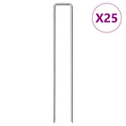 Grondharingen U-vorm 20x3,5 cm gegalvaniseerd staal 25 stuks