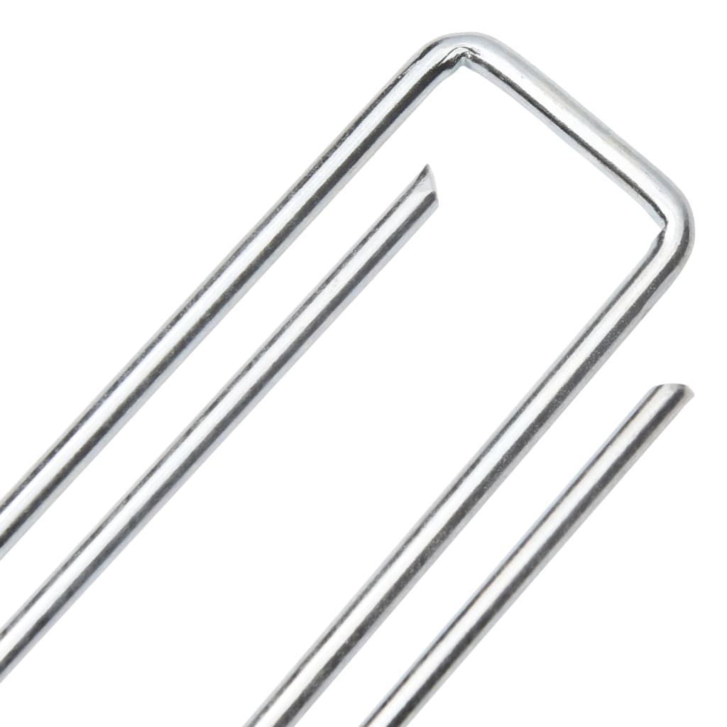 Grondharingen 25 st U-vormig 20x3,5 cm gegalvaniseerd staal