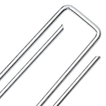 Grondharingen 25 st U-vormig 20x3,5 cm gegalvaniseerd staal