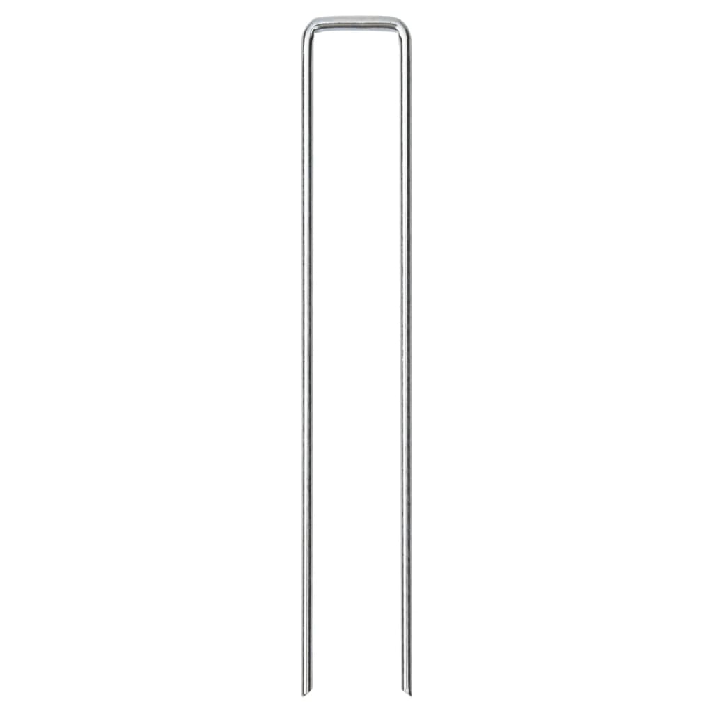 Grondharingen 50 st U-vormig 20x3,5 cm gegalvaniseerd staal
