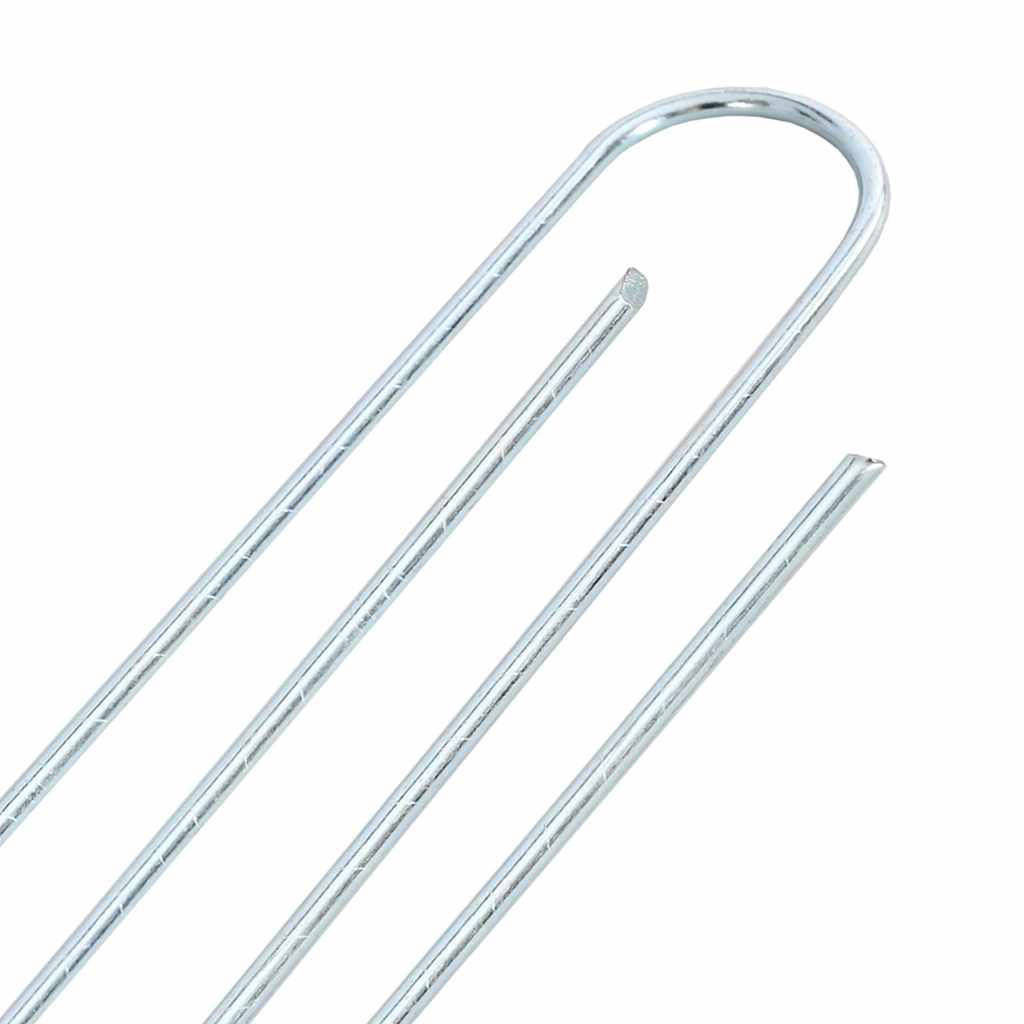 Grondharingen 50 st U-vormig 20x3,5 cm gegalvaniseerd staal