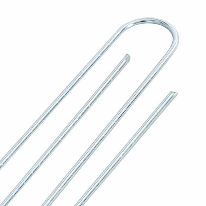 Grondharingen 50 st U-vormig 20x3,5 cm gegalvaniseerd staal