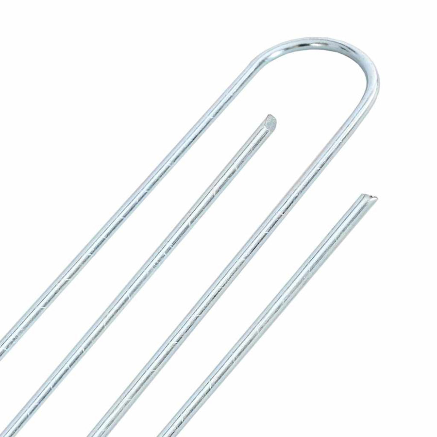 Grondharingen 50 st U-vormig 20x3,5 cm gegalvaniseerd staal