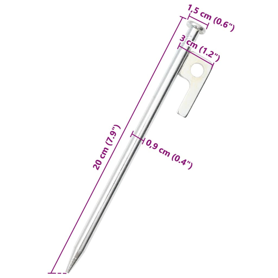 Tentharingen 24 st 9 mm 20 cm gegalvaniseerd staal