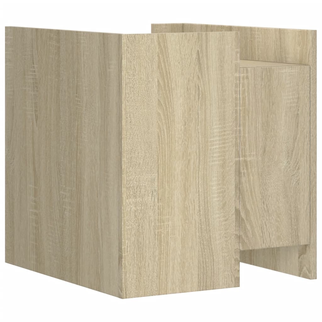 Nachtkastje 45x50x50 cm bewerkt hout sonoma eikenkleurig