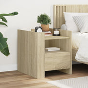Nachtkastje 45x50x50 cm bewerkt hout sonoma eiken