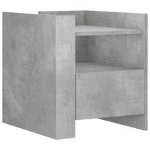 Nachtkastje 45x50x50 cm bewerkt hout betongrijs