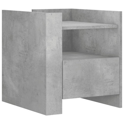 Nachtkastje 45x50x50 cm bewerkt hout betongrijs