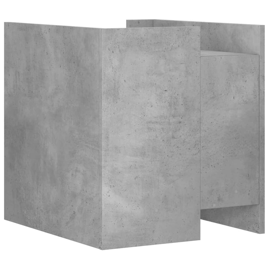 Nachtkastje 45x50x50 cm bewerkt hout betongrijs