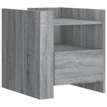 Nachtkastje 45x50x50 cm bewerkt hout grijs sonoma eikenkleurig