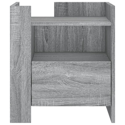 Nachtkastje 45x50x50 cm bewerkt hout grijs sonoma eikenkleurig