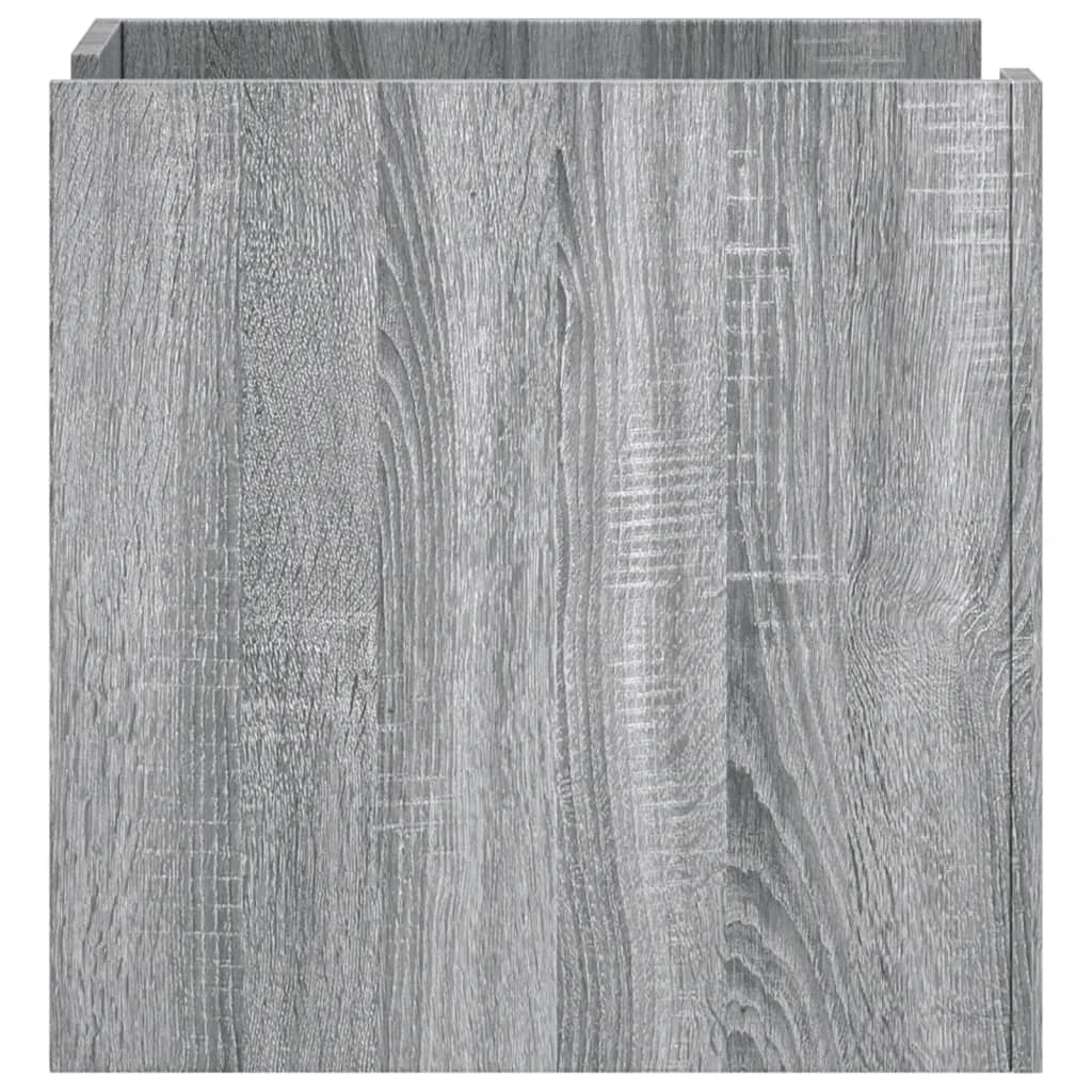 Nachtkastje 45x50x50 cm bewerkt hout grijs sonoma eikenkleurig