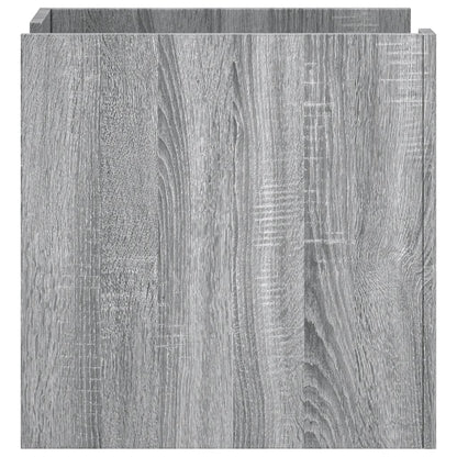 Nachtkastje 45x50x50 cm bewerkt hout grijs sonoma eikenkleurig