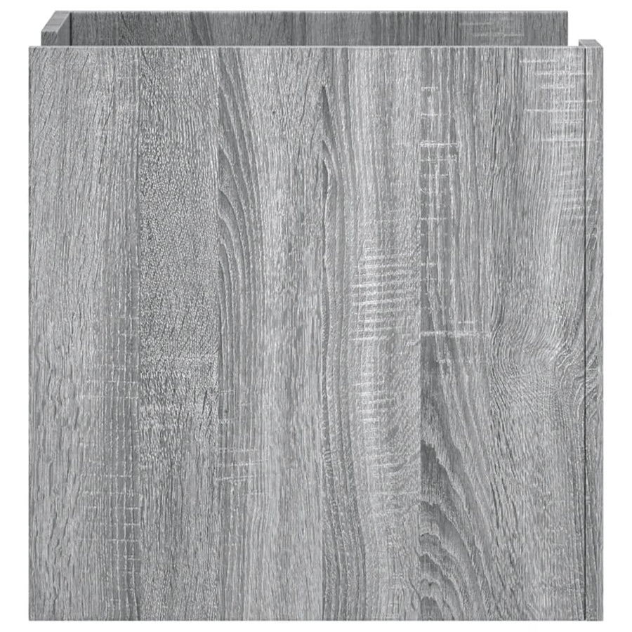 Nachtkastje 45x50x50 cm bewerkt hout grijs sonoma eikenkleurig