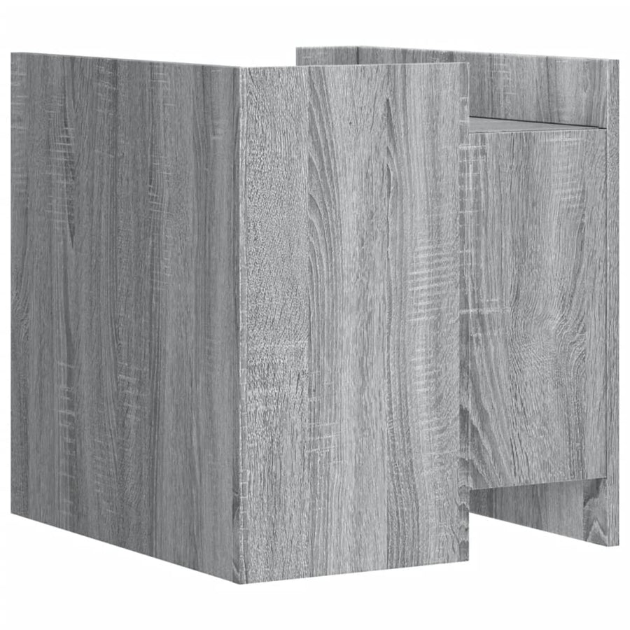 Nachtkastje 45x50x50 cm bewerkt hout grijs sonoma eikenkleurig