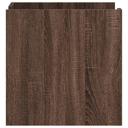 Nachtkastje 45x50x50 cm bewerkt hout bruin eikenkleurig