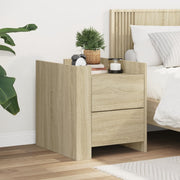 Nachtkastje 45x50x50 cm bewerkt hout sonoma eiken