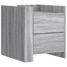 Nachtkastje 45x50x50 cm bewerkt hout grijs sonoma eikenkleurig