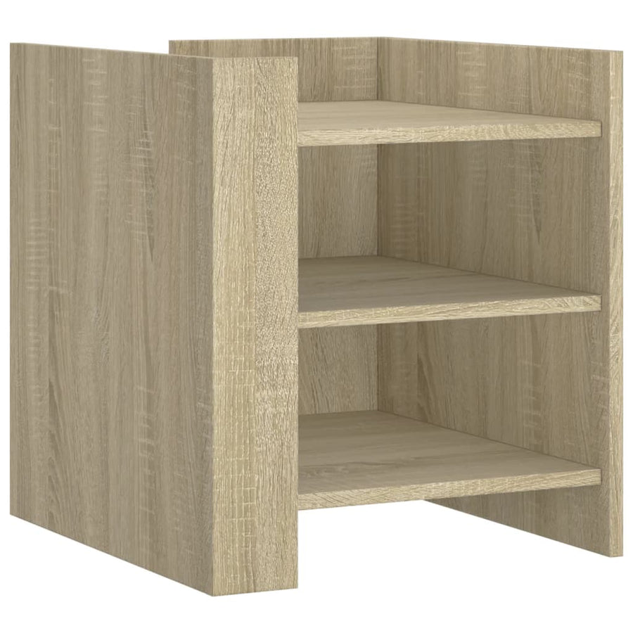 Nachtkastje 45x50x50 cm bewerkt hout sonoma eikenkleurig