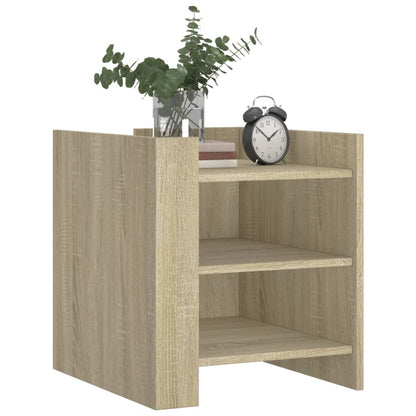 Nachtkastje 45x50x50 cm bewerkt hout sonoma eikenkleurig