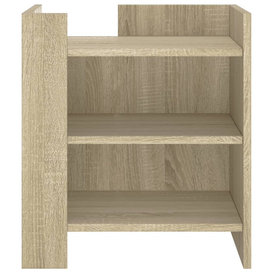 Nachtkastje 45x50x50 cm bewerkt hout sonoma eikenkleurig