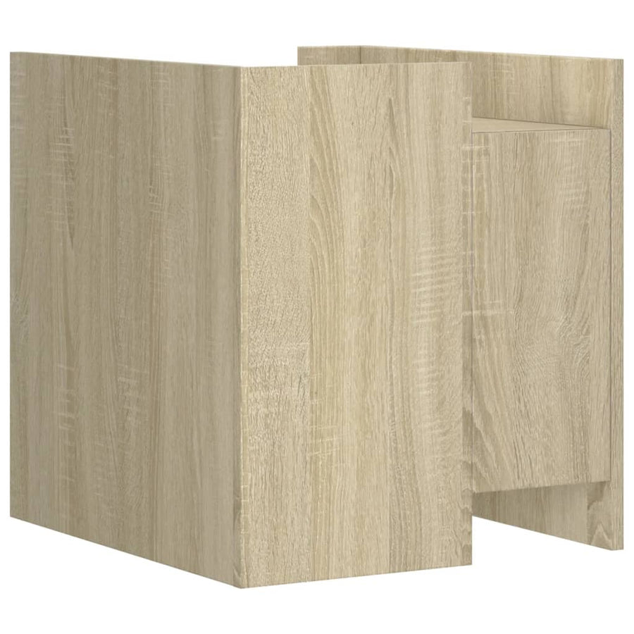 Nachtkastje 45x50x50 cm bewerkt hout sonoma eikenkleurig