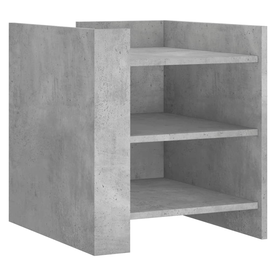 Nachtkastje 45x50x50 cm bewerkt hout betongrijs