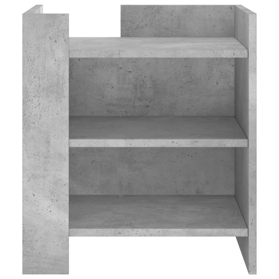 Nachtkastje 45x50x50 cm bewerkt hout betongrijs