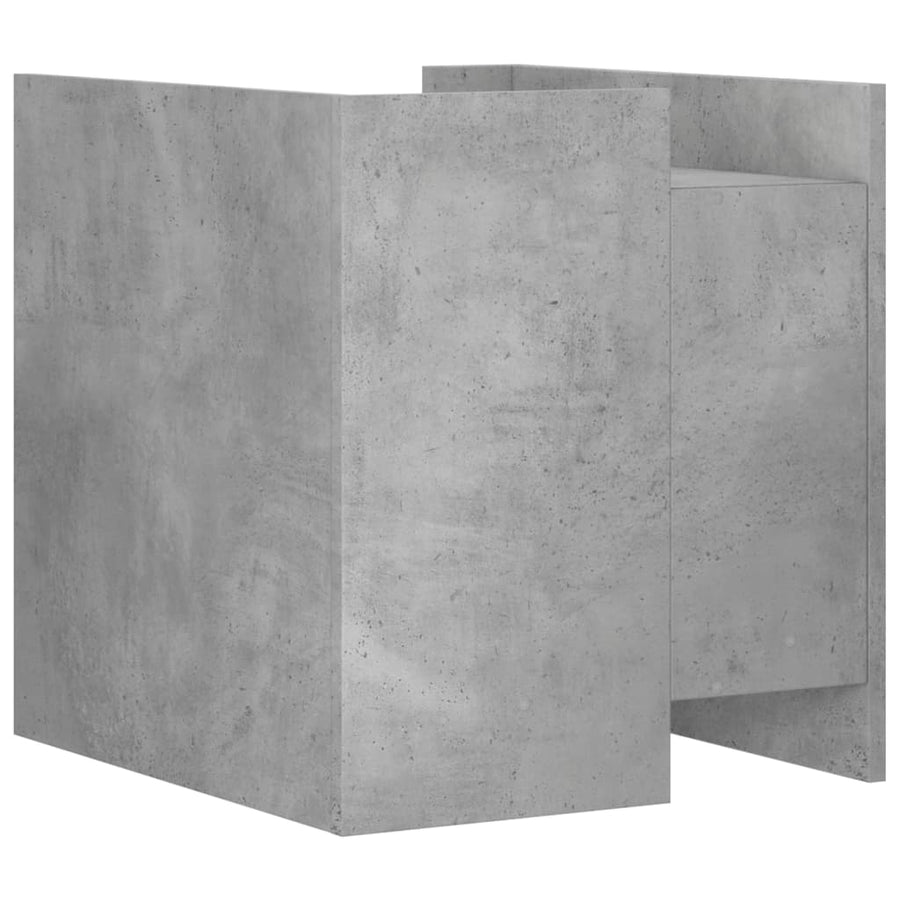 Nachtkastje 45x50x50 cm bewerkt hout betongrijs