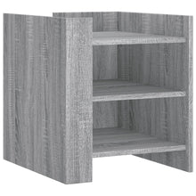 Nachtkastje 45x50x50 cm bewerkt hout grijs sonoma eikenkleurig